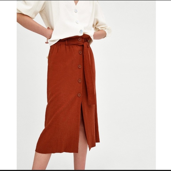 Zara Linen Skirt - Size XS - Picture 3 of 3